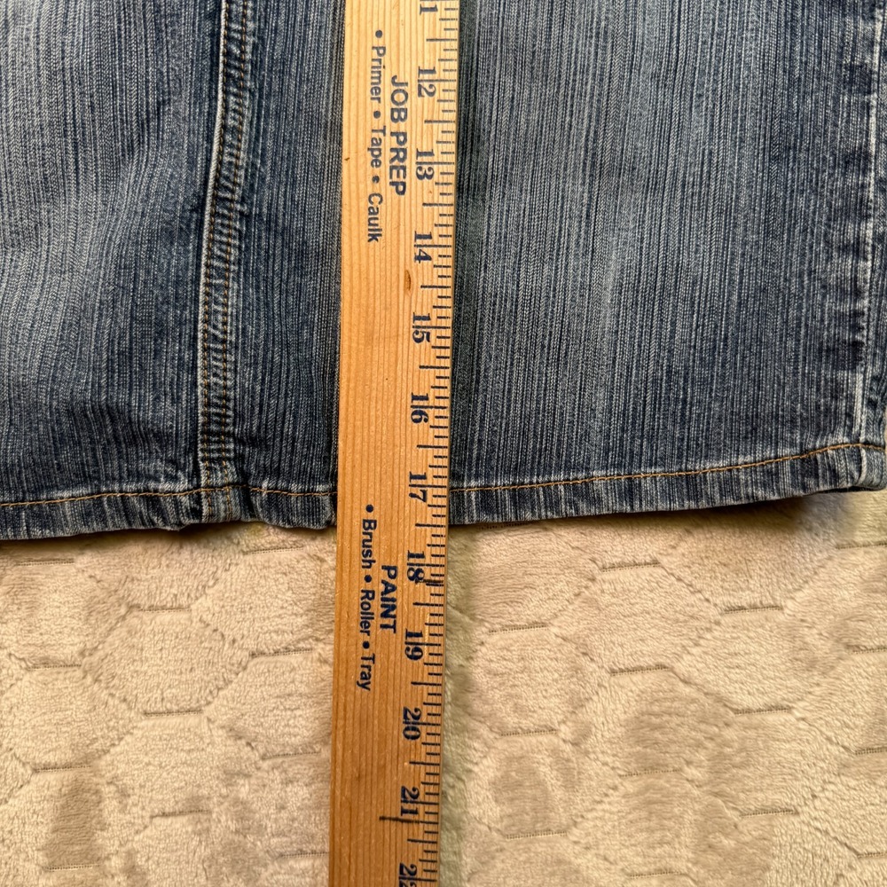 Vintage Y2K Low Rise Mini Denim Jean Skirt Size 5 Retro Festival Wear Cute - Picture 8 of 10
